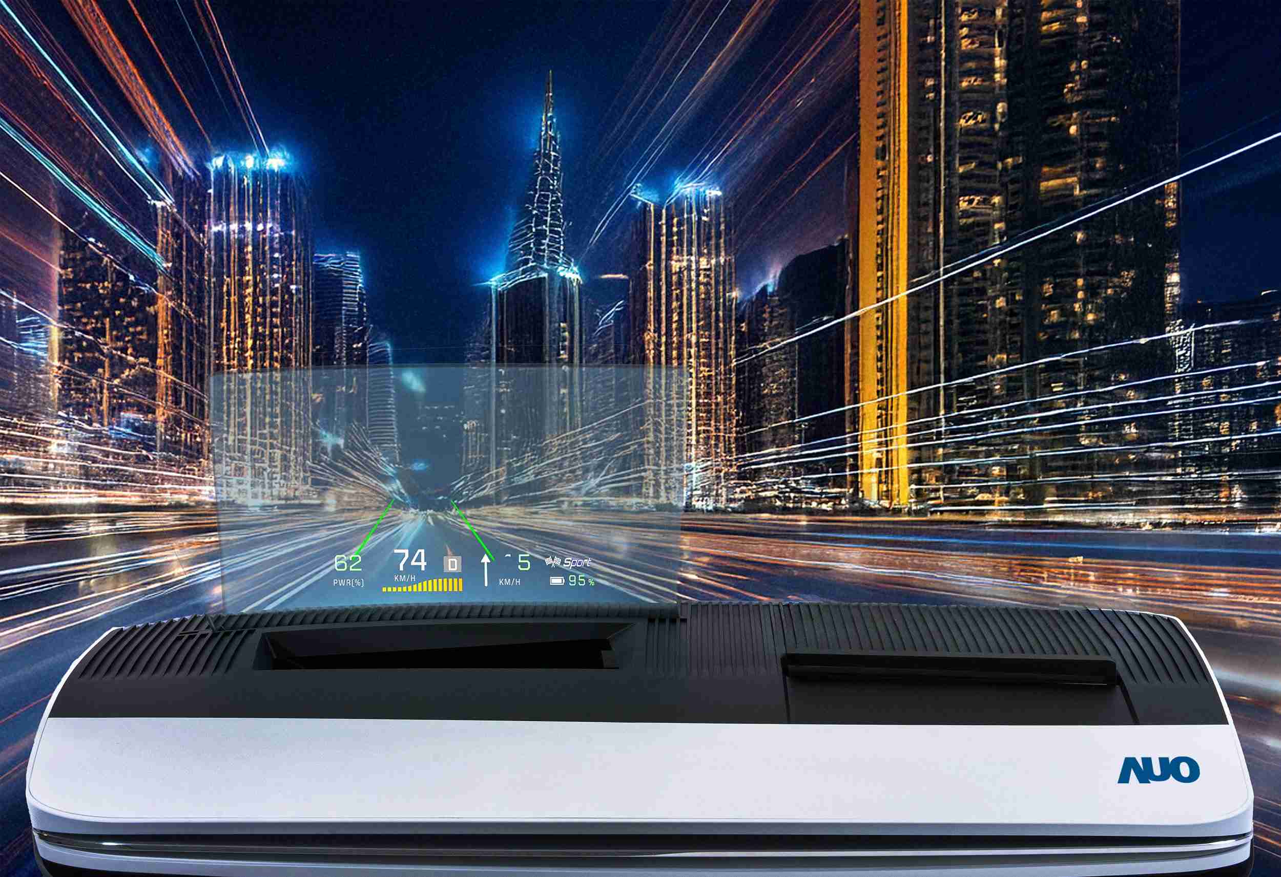 尊龙集团推出13吋Micro LED抬头显示器，，提供高入眼亮度、、高色彩饱和度的显示质量，，在阳光下或黑暗中都清晰可见，，并利用Micro LED模块体积小的优势，，，解决车用空间有限的痛点