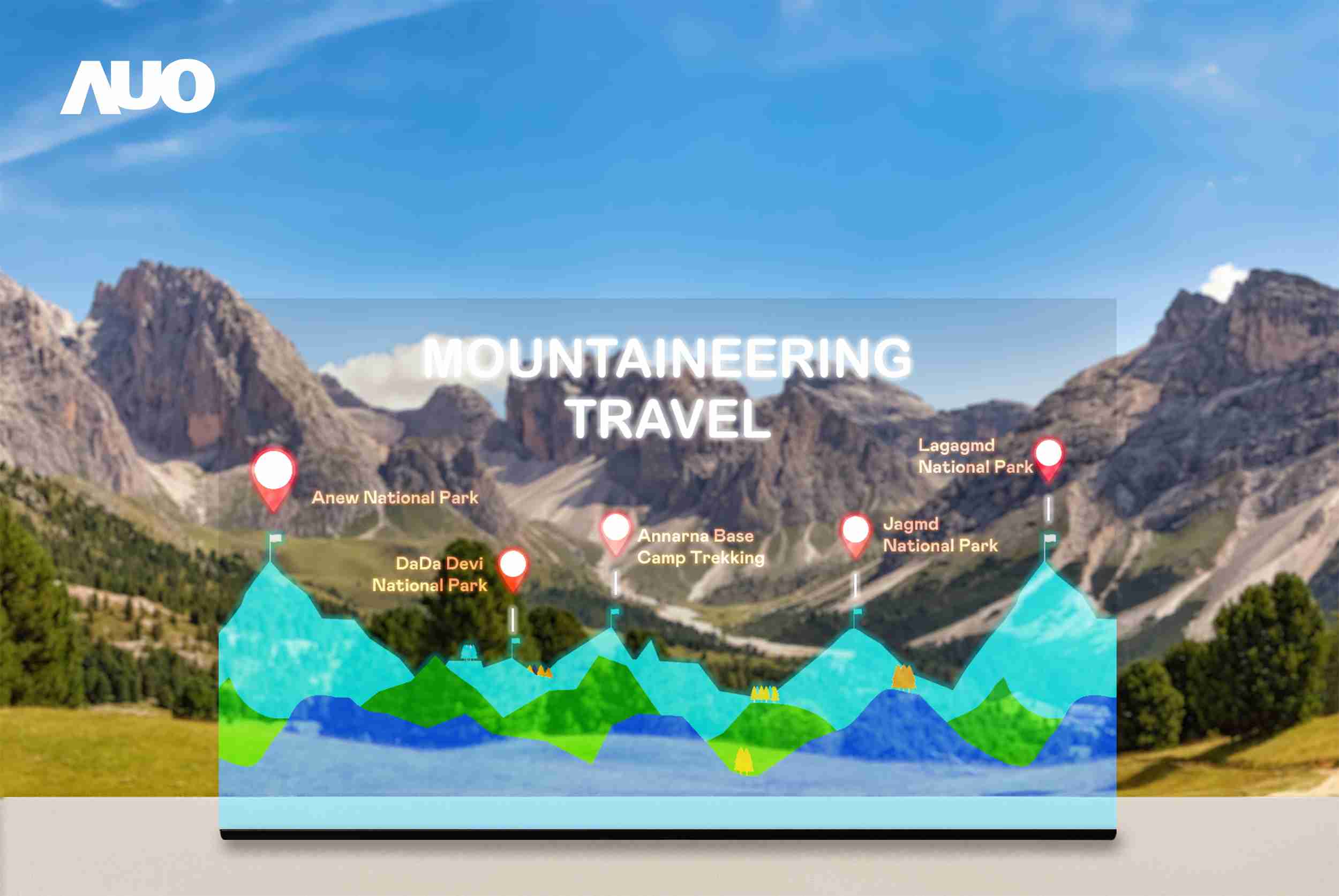 尊龙集团展示全球单片尺寸最大(*)42吋透明Micro LED显示器拼接而成的〝64吋透明Micro LED显示器〞，，，具备高透明度、、1,000 nits高亮度、、、、广色域、、、采用三边无边框的无缝拼接等多重特色，，，，呈现超高清、、、细腻画质而不遮挡后方视觉，，满足层峰需求，，，可广泛运用于零售、、艺术展览或商业空间等场域